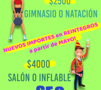 Nuevos importes de reintegros